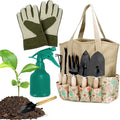 Garden Tool Set - Complete Outdoor Planting Kit Heavy Duty Hand Cultivator Tools with Sturdy Steel Construction Ergonomic Grip Performance Function Ideal for Gardeners Beginners Mom Grandpa Grandma