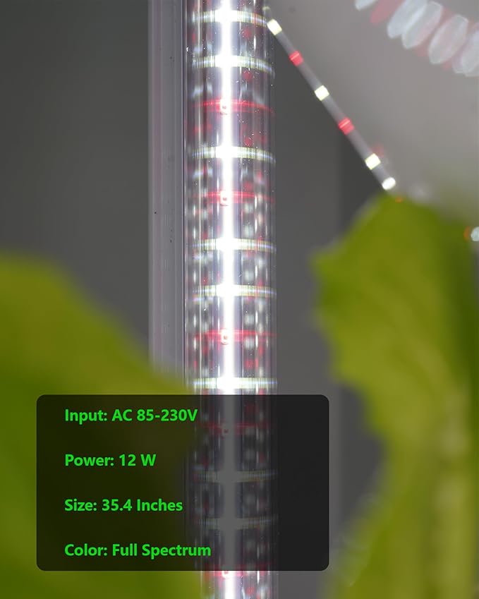 LED Grow Lights 12W Plant Full Spectrum Light 2.95FT Integrated FixtureT8 Light Tube 4-Pack