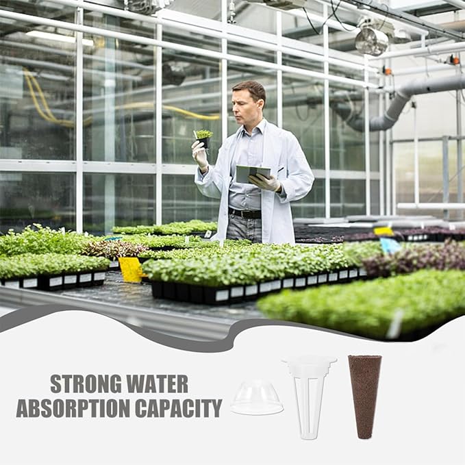 VANZACK 5sets Hydroponic Grow Basket Kit Humidity Domes for Soilless Plants for Indoor Gardening Includes Net Pots and Growing Accessories
