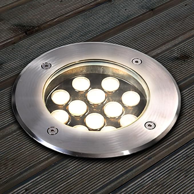 LED Landscape Light - Outdoor Buried Lights 220V Recessed LED Spotlights IP67 Outdoor Waterproof Embedded Underground Spotlights Ground Garden Courtyard Lights(Blue9W)