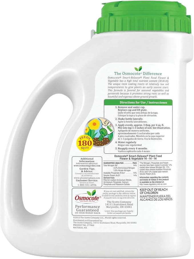 Osmocote Smart-Release Plant Food Flower &amp Vegetable 4.5 lb.