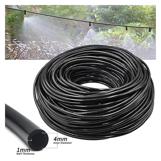 Garden Supplies 5-50M Garden Micro Drip Irrigation Automatic Watering System Kit Timer Controller DIY Mist Spray Cooling for Potted Plants Nozzle(Chocolate)