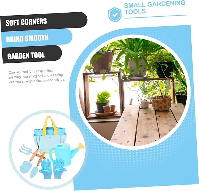 TOYANDONA 1set Boy Girl Gardening Tool Set Garden Tools Watering Can Rake and Shovel for and Transplanting Safe and Lightweight Gardening Equipment for Boy Girl