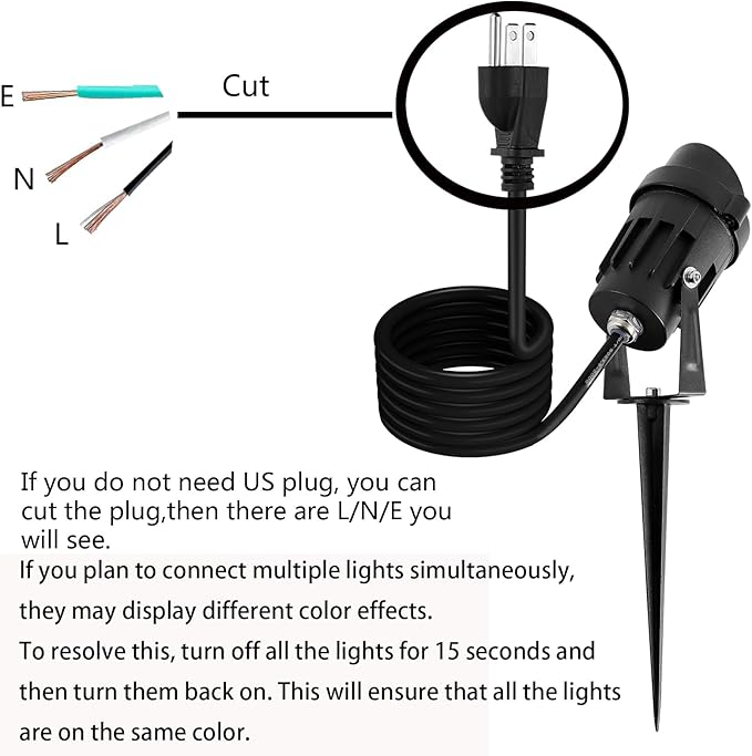 Outdoor Landscape Lights 7W 700LM110V 120V LED Spot LightsWaterproof Landscape Spotlights3CCT Selectable US-3 Plug in Tree UplightsMount Wall Lamp Spiked Stand for Yard PathwayPack of 8