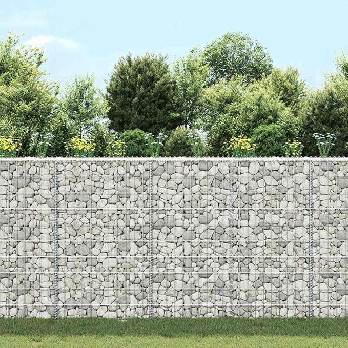 Galvanized Steel Gabion Raised Bed Silver 39.4 x 39.4 x 39.4 in Trapezoidal Planter Box Outdoor with High Load Capacity for Garden Vegetables Flowers Patio