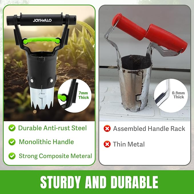 JOYHALO Garden Bulb Planter Tool 5 inch Depth Bulb Planting Tool Gardening Garden Tools Automatic Soil Release Bulb Planters for Plants Seeds &amp Bulbs Tulip Daffodils Dahlias Lilies Onions