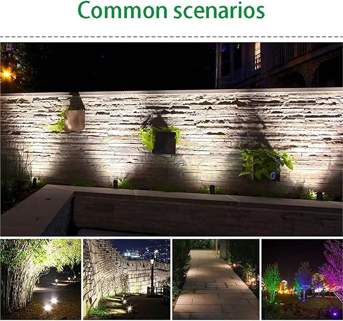 Garden Lights LED Adjustable Lawn Spotlights Used for Landscape Lawns and Outdoor Courtyards(Ground Type - red Light)