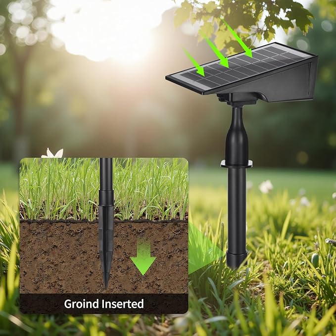 Solar Spot Lights Outdoor RGB Solar Landscape Spotlights IP65 Waterproof Adjustable Light House Lights Colorful Spot Light for Yard Garden Pathway (4)
