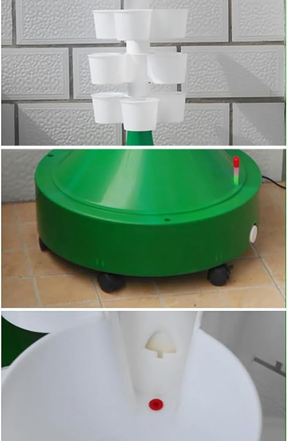 Hydroponic Tower Aquaponic Culture Rotating Tower for Interiors and Exteriors Garden 72 Pods Vertical Hydroponic Irrigation Herbs Fruits Tower