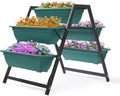 Vasitelan Raised Garden Planter Bed Tiered Planter Stand with 5 Boxes 25.6 Long*35.8 Wide*31 Tall Vertical Raised Garden Bed for Herbs Flowers or Vegetables in Patio Balcony Indoor Outdoor