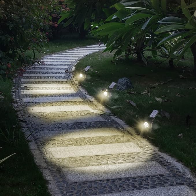 SOLVAO Solar Spot Light for Outdoor | Ultra Bright Wireless IP65 Waterproof | Auto On/Off Adjustable 270° | for Driveway Landscape Fence Yard Palm Tree | Keep All Year Long | Warm White