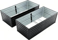 ZeHuoGe 2 Pack Metal Raised Garden Bed Kit Outdoor - Galvanized Planter Boxes Set Rectangle Vegetable &amp Flower Beds for Fruits Planting (6FT x 3FT x 2FT)