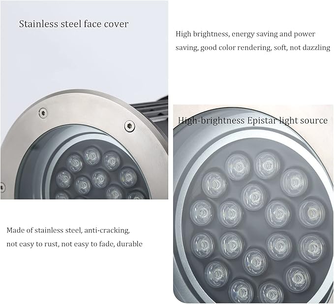 LED Underground Light Adjustable Angle Round Landscape Lights AC220V IP65 Waterproof Spotlight for Garden Driveway Deck Patio7 Colors (Blue 9W)