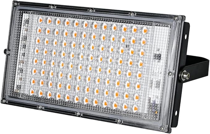 LED Grow Light Full Spectrum Floodlight Plant Growing Light Waterproof Phytolamp for Indoor Outdoor Plants Flower Seedlin100W