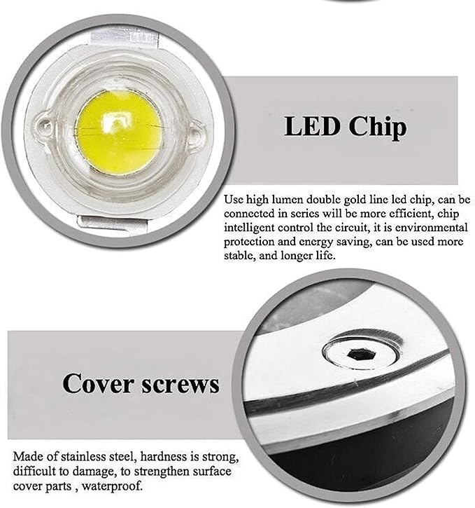 Landscape Lights - Outdoor Buried Lights Outdoor Recessed LED Spotlight Ground Recessed Spot IP67 Waterproof Inground Lights Recessed Lighting for Garden LawnBlue Light 3W