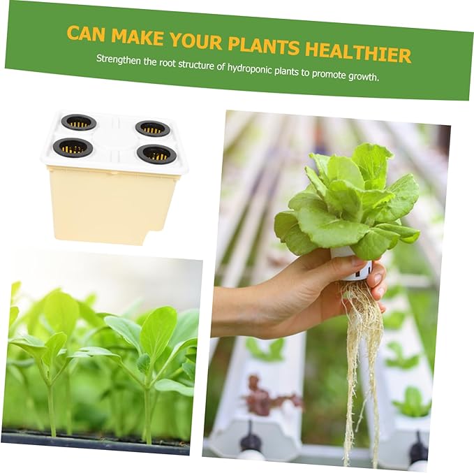 VICASKY 4holes Hydroponic Baskets Greenhouse Hydroponics System for Indoor Vegetable Fruit Planting