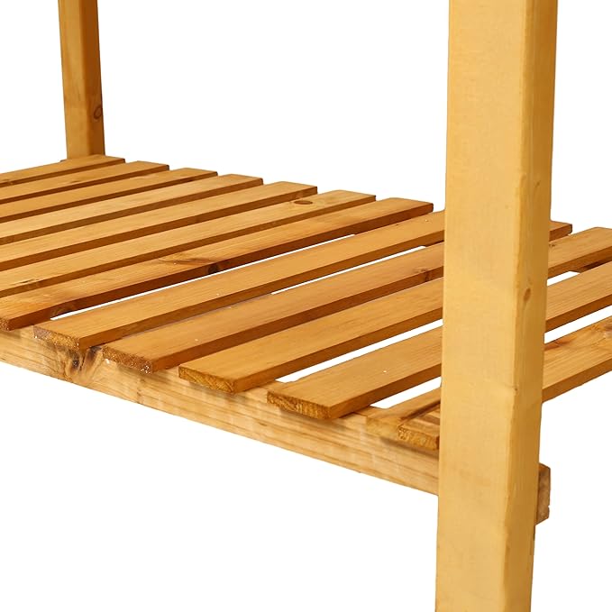 8 Pockets Horticulture Raised Garden Bed Elevated Wood Planter Box Stand Herb Garden Bed with Foldable Side Table and Storage Shelf Raised Bed for Herb Vegetables Flowers (8 Pockets+Side Table)