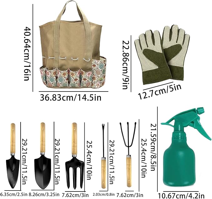 Garden Tools Set Outdoor – Yard Planting Supplies Plant Gardeners Beginners Mom Grandpa Grandma Men Women Family | Gardeners Beginners Mom Grandpa Grandma Men Women Family Friends