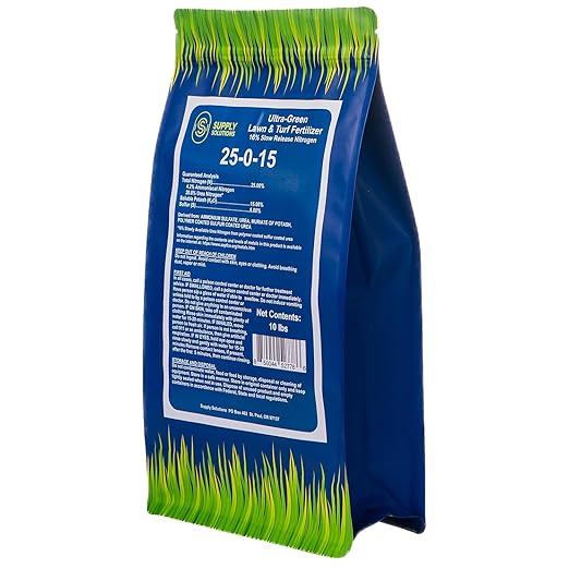 Supply Solutions 25-0-15 Ultra Green Lawn and Turf Fertilizer - 16% Slow Release Nitrogen - Promotes Lush Green Lawns and Strong Root Growth Reduces Mowing Frequency (10 Pounds)