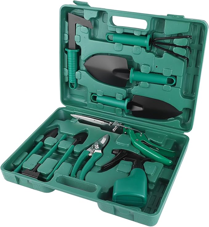 Garden Tool Set Portable Dustpan Rust-Proof 10 Pieces Garden Durable