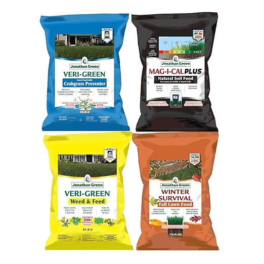 Jonathan Green Lawn Enhancement Fertilizer Program (Pack of 4) (5000 Square Feet Coverage Designed for Acidic Lawns)