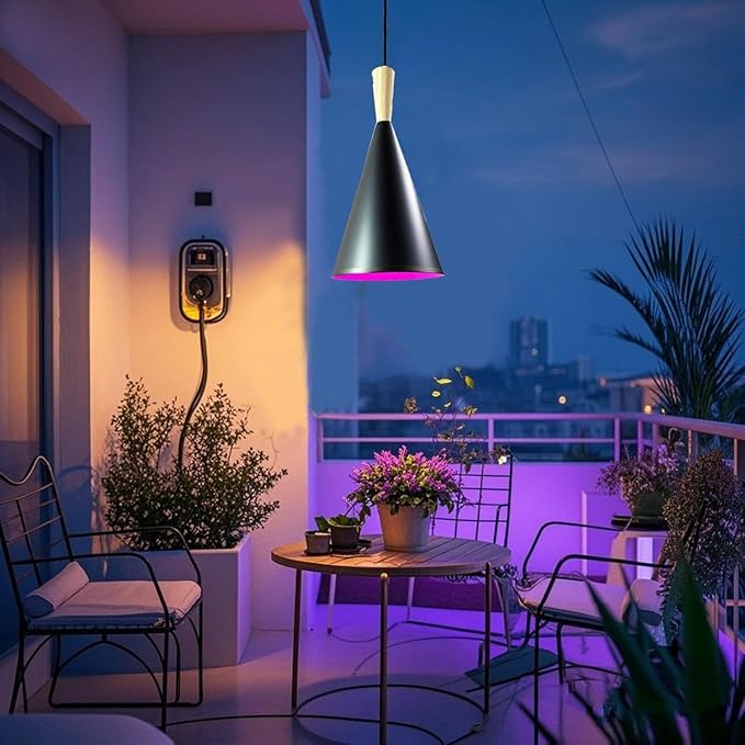 Wall Mount Grow Light Full Spectrum LED 15W Plant Light with 16.5ft Cord Wall-Mounted Indoor Plant Lamp for Mushrooms Flowers Herbs Seedlings Gardens