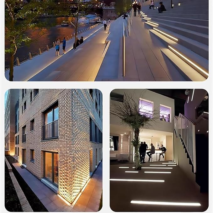 Ground LED Landscape Lamp - Outdoor Buried Lights 24V Low Voltage Wall Washer Lights IP67 ‎Waterproof Recessed Spotlight(Red36W)