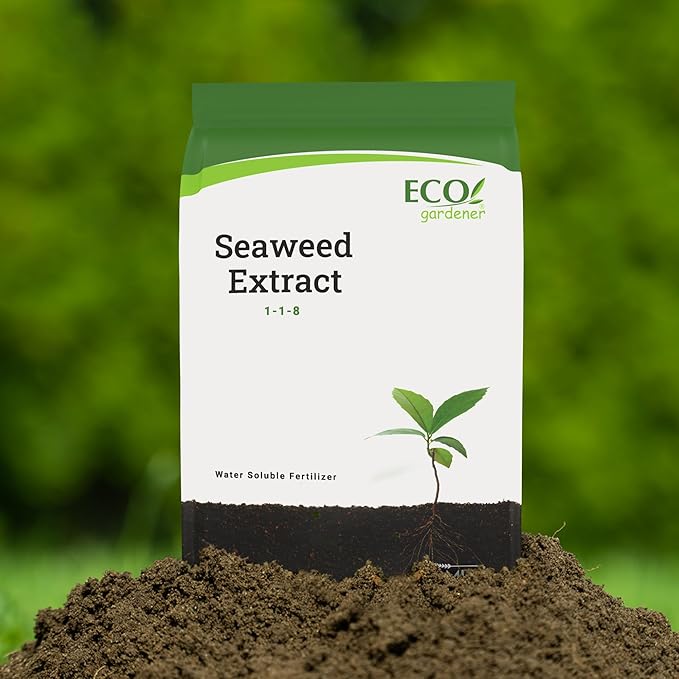 ECOgardener Seaweed Extract Soil Amendment Water-Soluble Powdered Organic Soil Conditioner