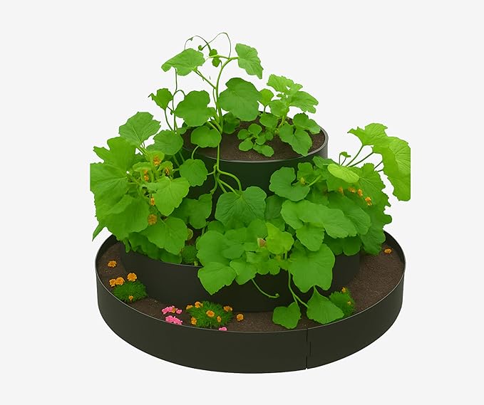 Dirt Locker Harvest Locker™ – Modular Stackable Raised Garden Bed Water-efficient Keyhole Planter &amp Compost‑Ready Harvest System