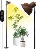 yadoker Plant Grow Light for Indoor Plant Walnut Wood Grain LED Grow LightElevating Plant LampHeight AdjustableAutomatic Timer with 8/12/18Hours10-Level BrightnessIdeal for Large Plant Grow