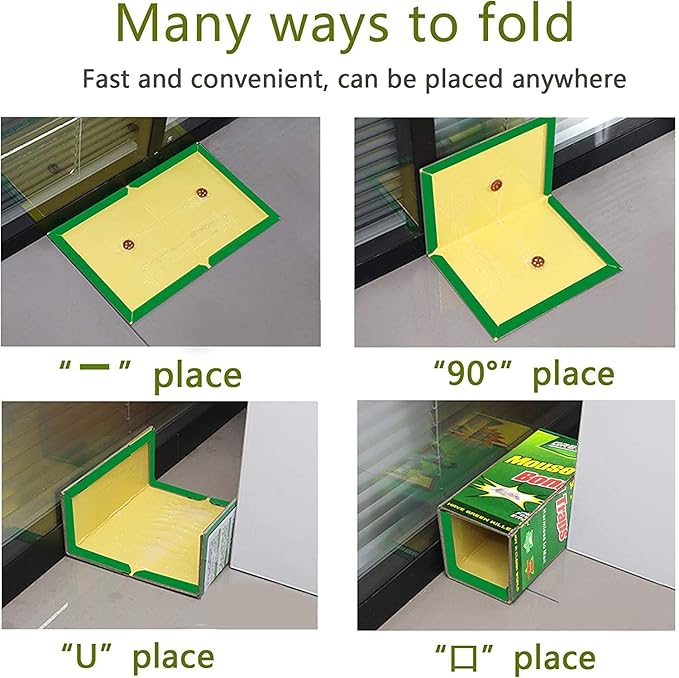 Ezoon 12 Pack Large Mouse Glue Traps with Enhanced Stickiness Rat Snake Sticky Pad Board for House Indoor Outdoor Easy to Set Extra Large (8.3 x 12)