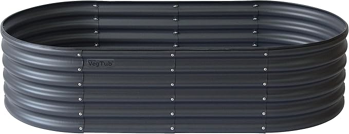 VegTub Modular Metal Raised Bed Kit - Charcoal