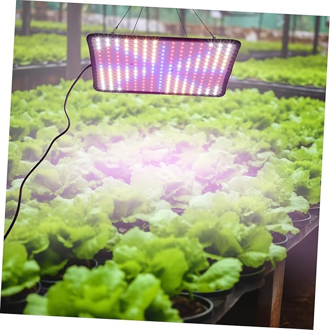 Garneck 1set Indoor Plant Grow Light Dimming Full Panel for Hydroponics Greenhouses Easy to Install Hanging Chain Light for Optimal Growth