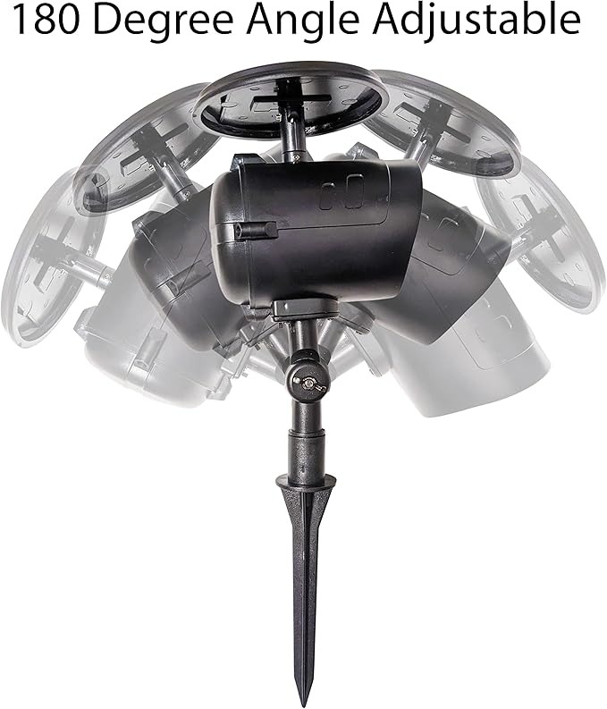 SciencePurchase 2 Pack Solar Powered LED Spot Lights - Automatic On at Dusk and Off at Sunrise Sturdy All-Weather Spotlights for Accent Lighting Safety &amp Security