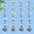 Stainless Steel Bird Deterrents for Outside3D Wind Spinners Outdoor Decor12 Discs Reflective Bird Scare Discs 4 Set Bird Reflectors to Keep Woodpecker Pigeon Away from House Window Patio Yard Porch