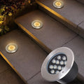 Outdoor Landscape Spotlights LED Buried Lights - Outdoor Landscape Lights AC 85-245V Round Ground Illumination Path Light IP67 Waterproof Embedded Ground Spotlight Flo