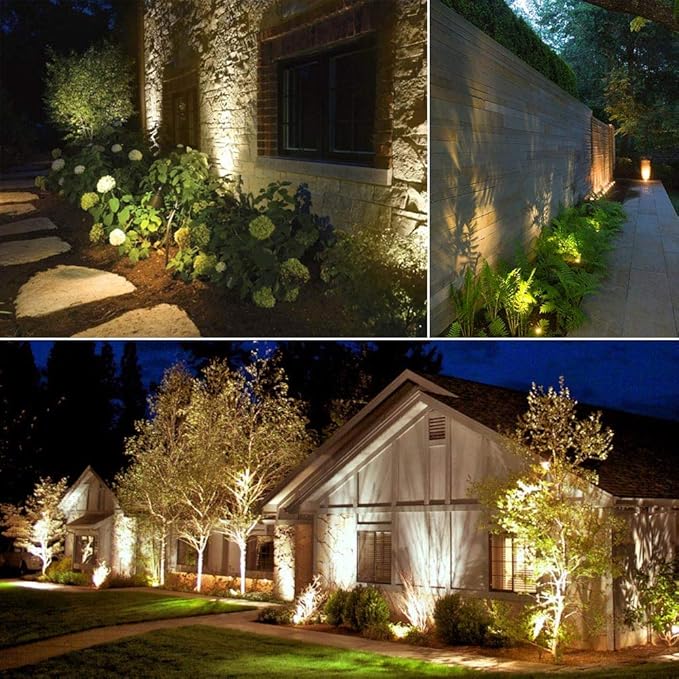 SUNTHIN Outdoor Landscape Lighting 8 Pack with Dusk to Dawn Sensor for Timer and Dimming