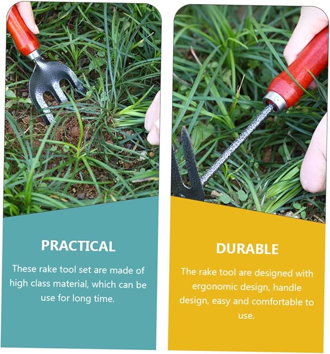 TOYANDONA 1set Garden Tool Kit Rake Hoe Shovel for Efficient Outdoor Gardening Planting Vegetables and Soil Loosening of High-Grade Gardening Tools