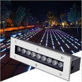 Outdoor Underground Light - Recessed LED Spotlight Linear In Ground LED Light Long Strip LED Landscape Light Tempered Glass IP67 Waterproof Underground LightBlue Light 6W