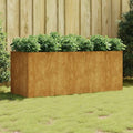 Garden Raised Bed Rusty Corten Steel 78.7x31.5x31.5 Inch Rectangular Planter for Outdoor Plants Durable Metal Steel Raised Beds for Gardening Weathered Finish