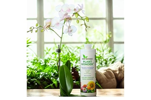 Organic Plant Fertilizer Liquid Concentrate – Plant Food for Indoor &amp Outdoor Plants Vegetables &amp Lawn – Soil Booster with Humic &amp Fulvic Acid – 16 oz – GroSuccess PlantWonder