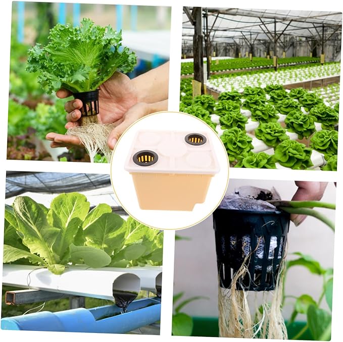 balacoo Plastic Planting Bucket Soilless Cultivation Barrel for Hydroponics System Easy to Assemble Plant Bucket