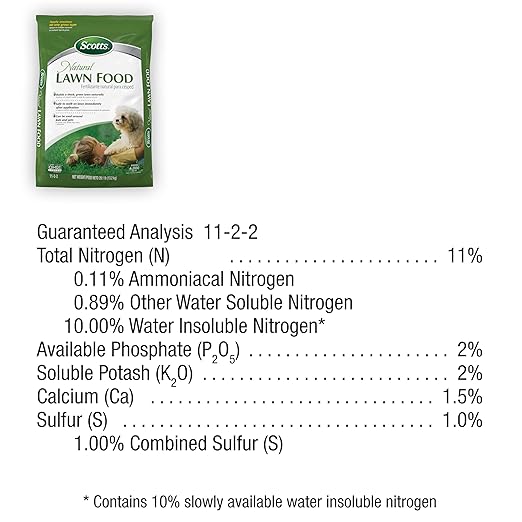 Scotts Natural Lawn Food Lawn Fertilizer For All Grass Types Apply Any Season OMRI Listed Covers 4000 sq. ft. 29.1 lbs.