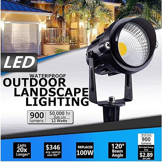Outdoor Landscape Spotlight LED Outdoor floodlight Garden Landscape Light AC 220V recessed Spotlight Round LED Tree Light IP65 Waterproof Outdoor Lawn Light for Hotel Industry Yellow-7W