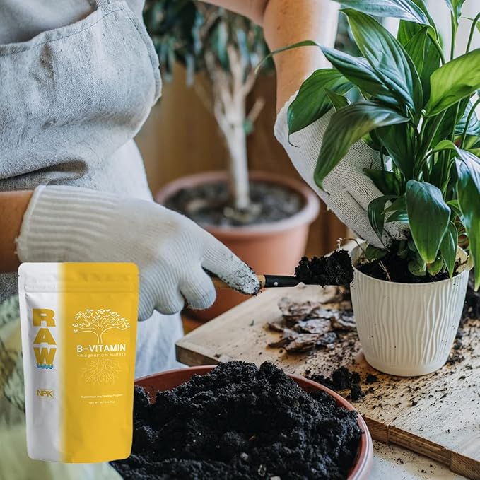 RAW B Vitamin 8oz - Essential Plant Growth Booster with B Complex and Magneseum Sulfate - Promotes Healthy Development Increased Yield and Enhanced Nutrient Absorption