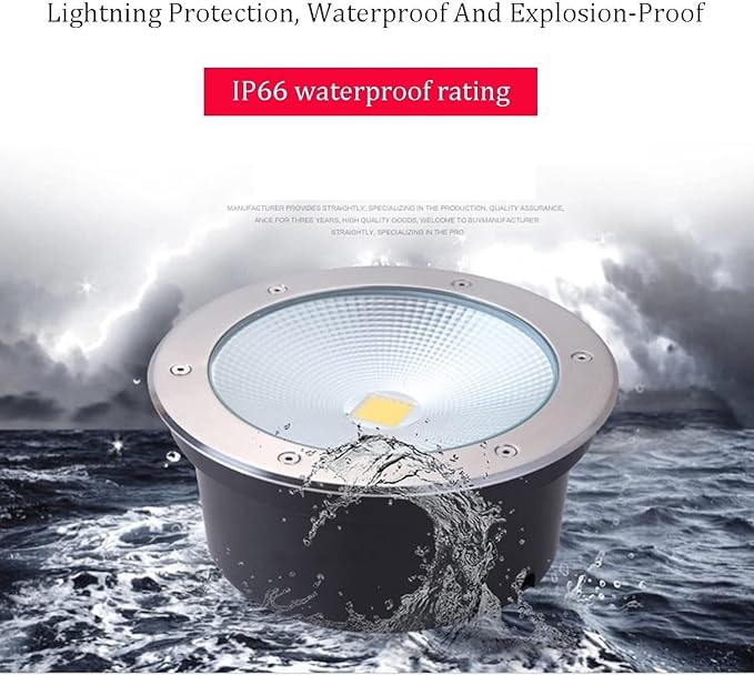 LED Underground Light IP66 Waterproof Decorative Landscape Lights AC85-110V Outdoor Recessed Ground Light for Garden Deck Step Stairs Driveway Spotlight
