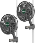 MARS HYDRO Updated 2-Pack M6 Grow Tent Fan A powerful Oscillating Clip Fan with Low Noise for Hydroponic Plants and Ventilation Circulation with convenient APP/WiFi Control.