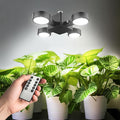 SANSI Folding Wings Grow Light for Indoor Plants Full Spectrum with Remote Control Dimmable Auto On Off 4 8 12 Hrs Timer 40W (400 Watt Equiv) with Optical Lens for Indoor Greenhouse E26 Base