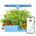 Sainlogic Hydroponics Growing System Kit 12 Pods Watering Planter Smart Indoor Garden with APP &amp WiFi Connected 5 X Growth with 24W LED Quiet Pump for Vegetables Herbs and Flowers