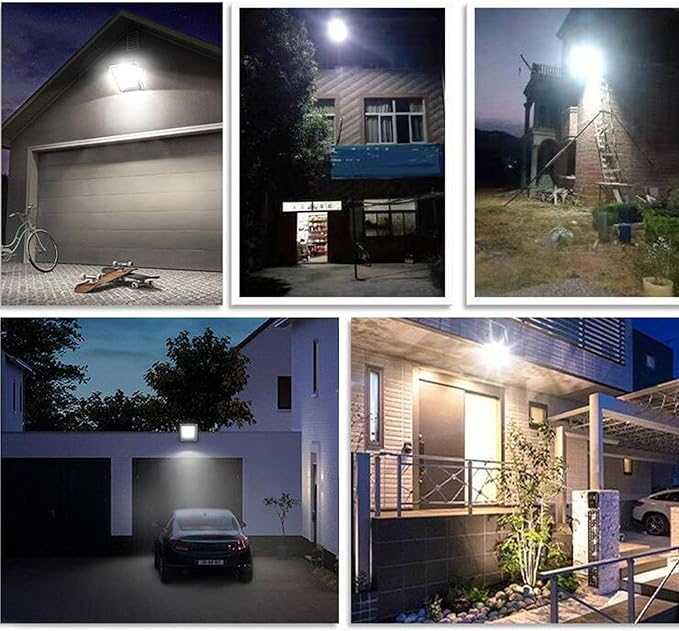 Solar Projection Light 300W LED Spotlight Outdoor Waterproof Reflector With Remote Control for Garage Terrace Courtyard Garden